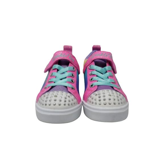 Skechers Girls Twinkle Sparks Winged Magic Sneaker Hot Pink Multi NWOB Size 11 - Picture 2 of 11